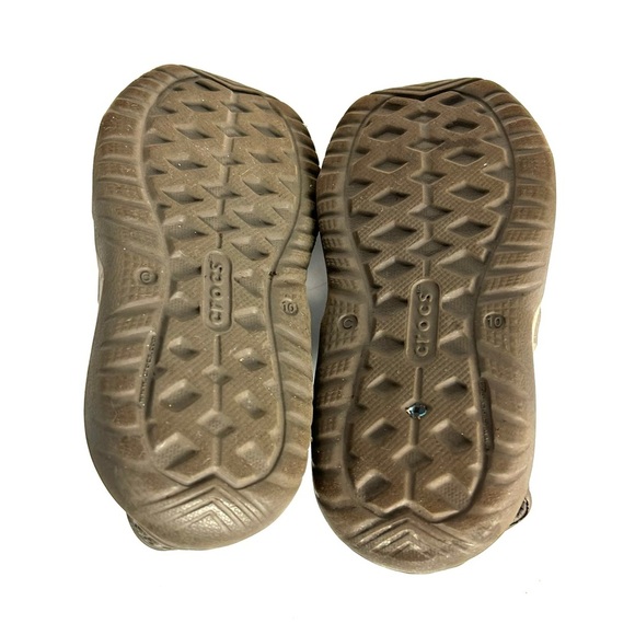 Crocs  Brown Sandal Toddler Kids Size C10 Hook Loop Shoes - Picture 6 of 10